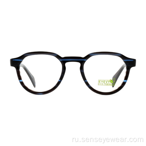Пользовательские логотипы старинные женщины ацетат оптические очки